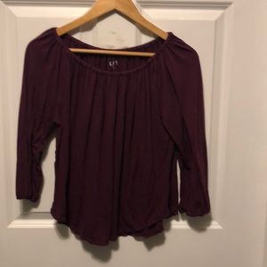 Plum colored smock top